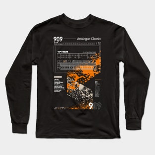 909 Classix Outline Orange Long Sleeve T-Shirt